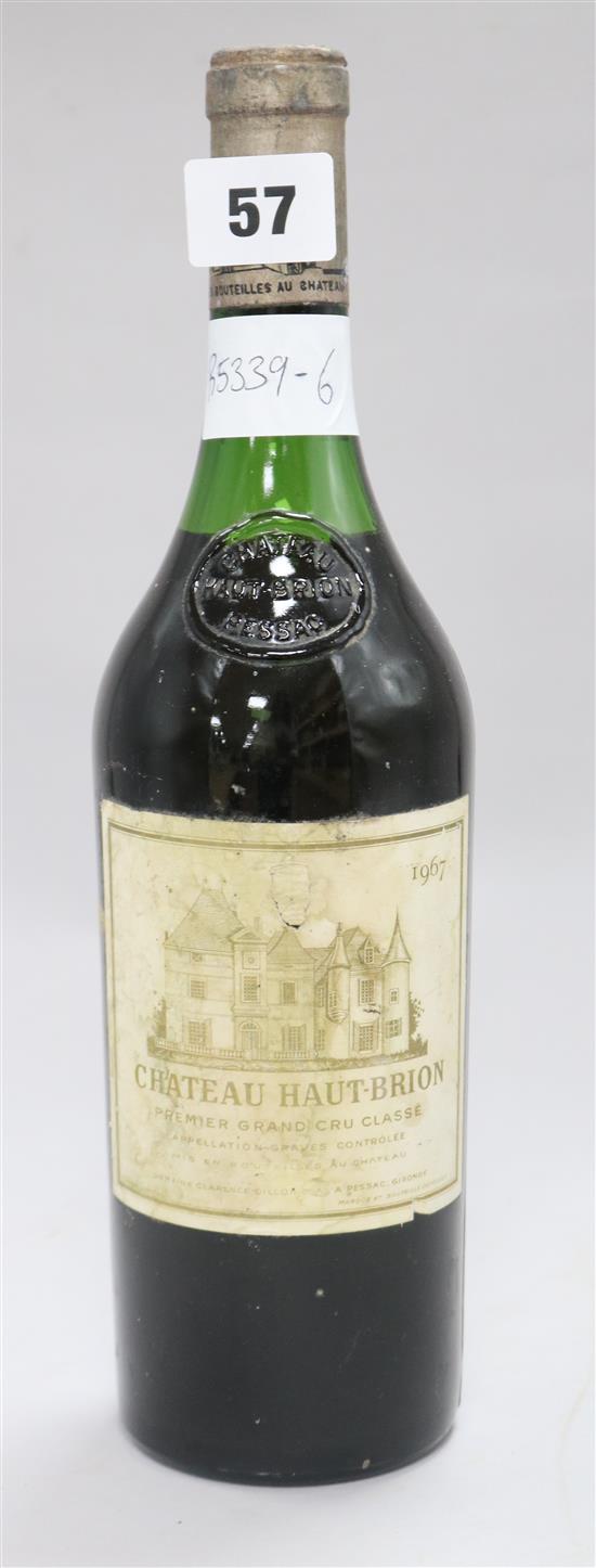 A bottle of Chateau Haut Brion 1967 Passac-Loegnan